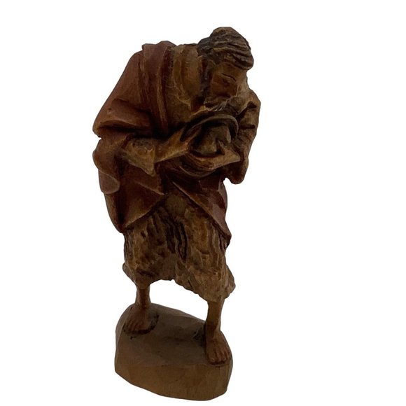 Anri Hand Carved Karl Kuolt Nativity Set, Poor Man with Hat